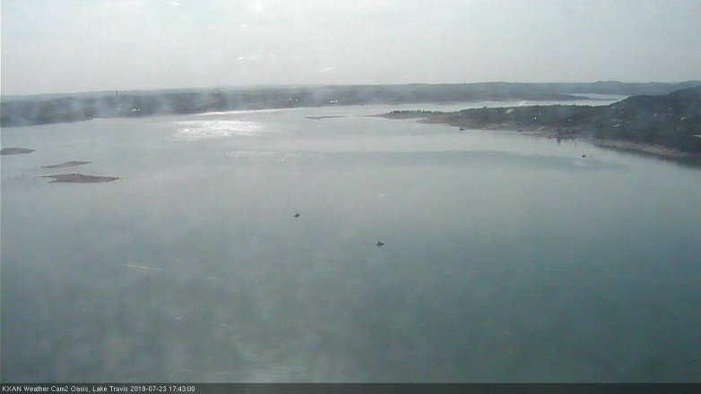 Lake Travis webcam, July 23, 2018 4:45 PM CT