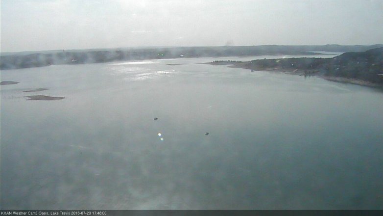 Lake Travis webcam, July 23, 2018 4:50 PM CT