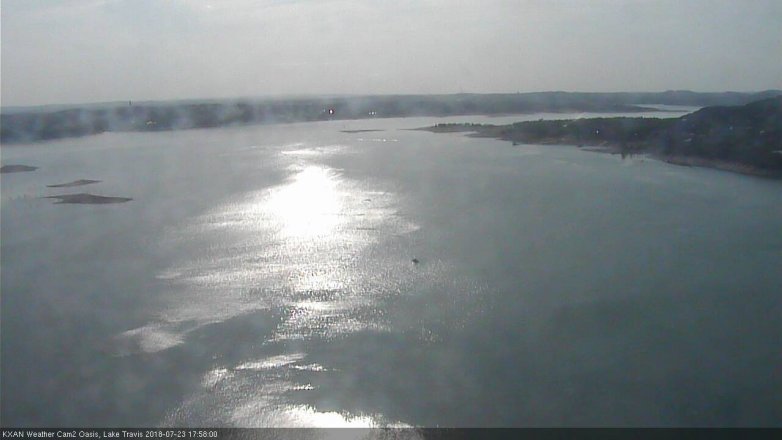 Lake Travis webcam, July 23, 2018 5:00 PM CT
