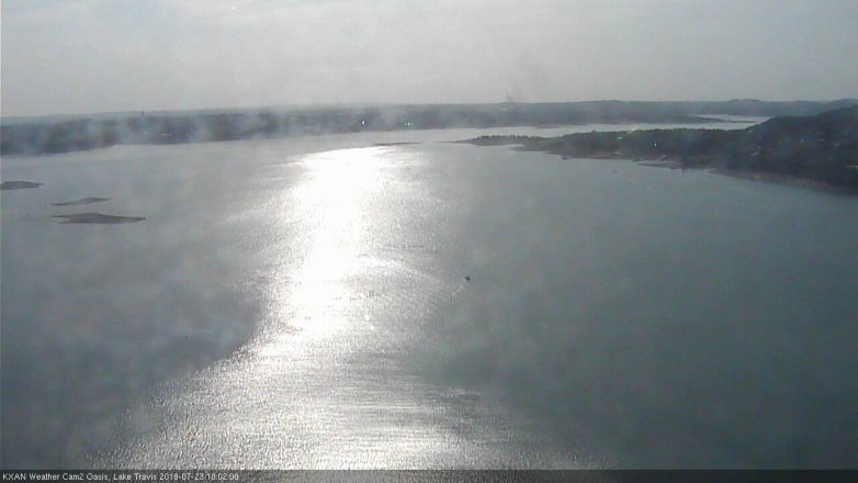 Lake Travis webcam, July 23, 2018 5:05 PM CT