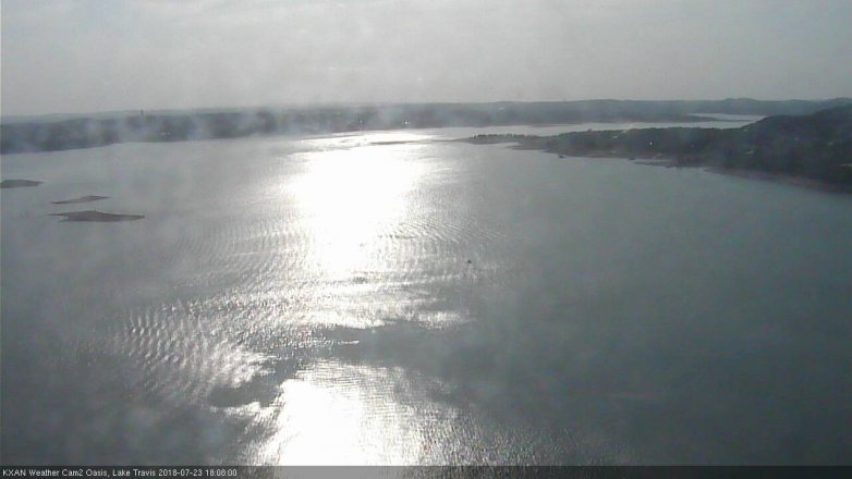 Lake Travis webcam, July 23, 2018 5:10 PM CT