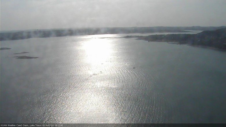 Lake Travis webcam, July 23, 2018 5:15 PM CT