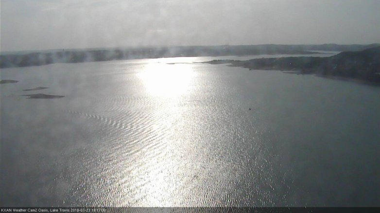 Lake Travis webcam, July 23, 2018 5:20 PM CT