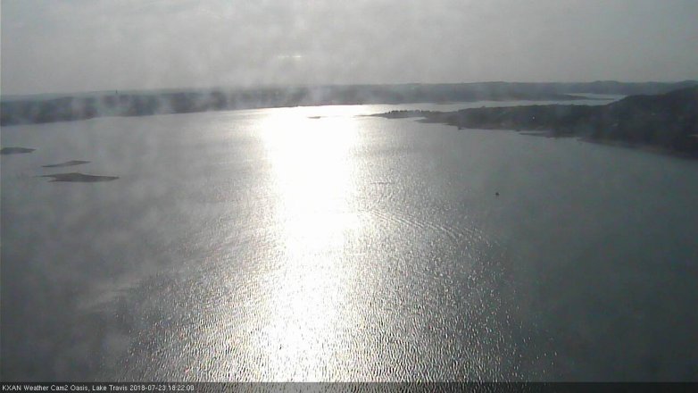 Lake Travis webcam, July 23, 2018 5:25 PM CT
