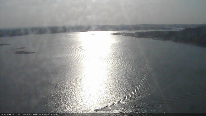 Lake Travis webcam, July 23, 2018 5:35 PM CT