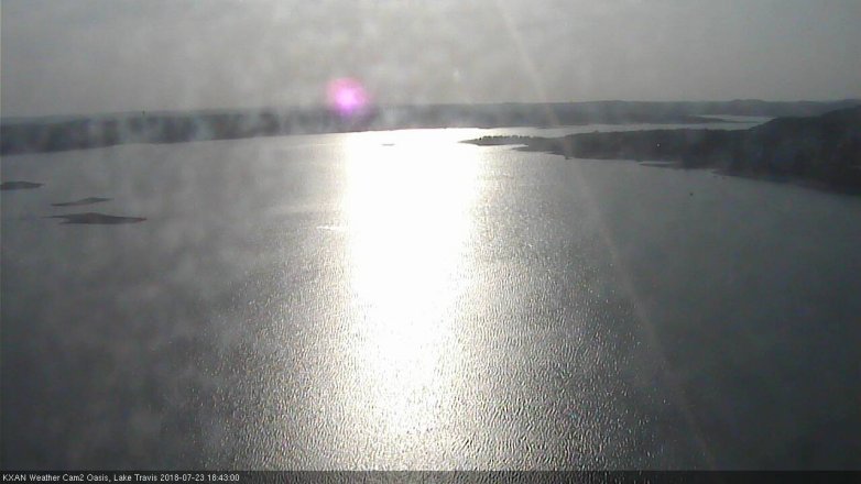 Lake Travis webcam, July 23, 2018 5:45 PM CT