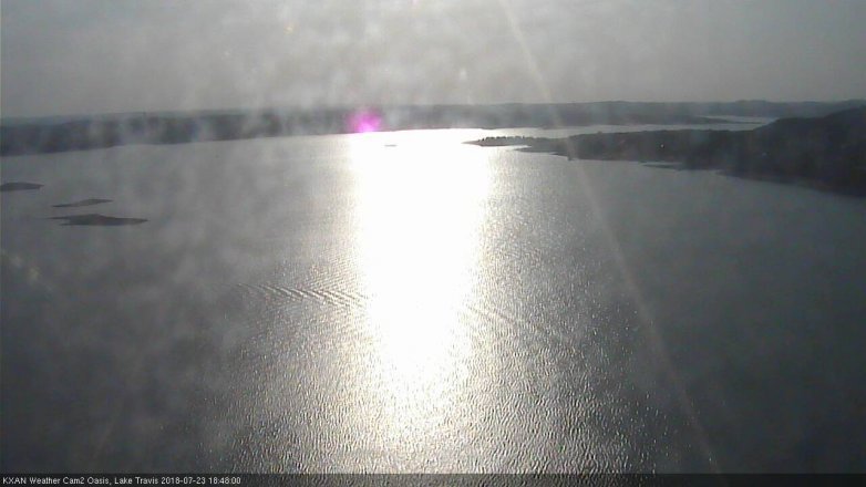 Lake Travis webcam, July 23, 2018 5:50 PM CT
