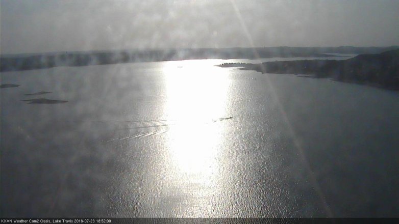 Lake Travis webcam, July 23, 2018 5:55 PM CT