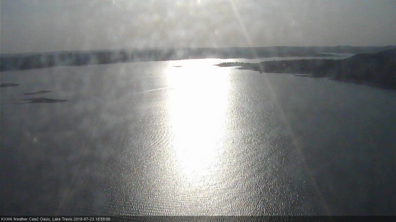 Lake Travis webcam, July 23, 2018 6:00 PM CT