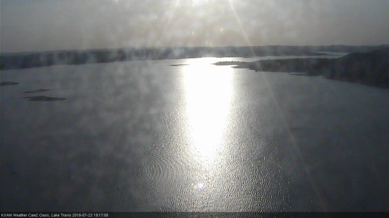 Lake Travis webcam, July 23, 2018 6:20 PM CT