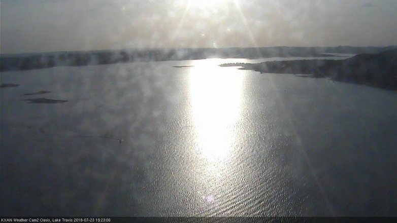 Lake Travis webcam, July 23, 2018 6:25 PM CT