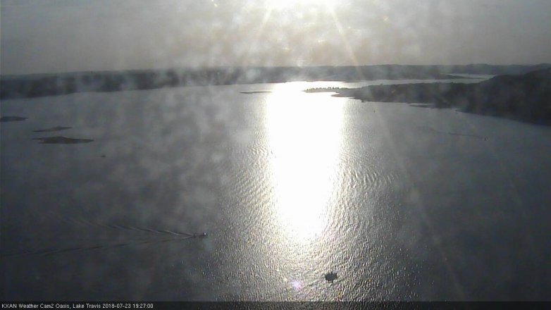 Lake Travis webcam, July 23, 2018 6:30 PM CT