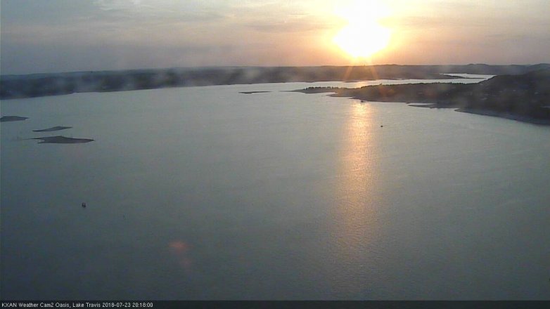 Lake Travis webcam, July 23, 2018 7:20 PM CT