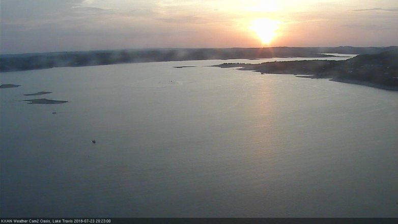 Lake Travis webcam, July 23, 2018 7:25 PM CT