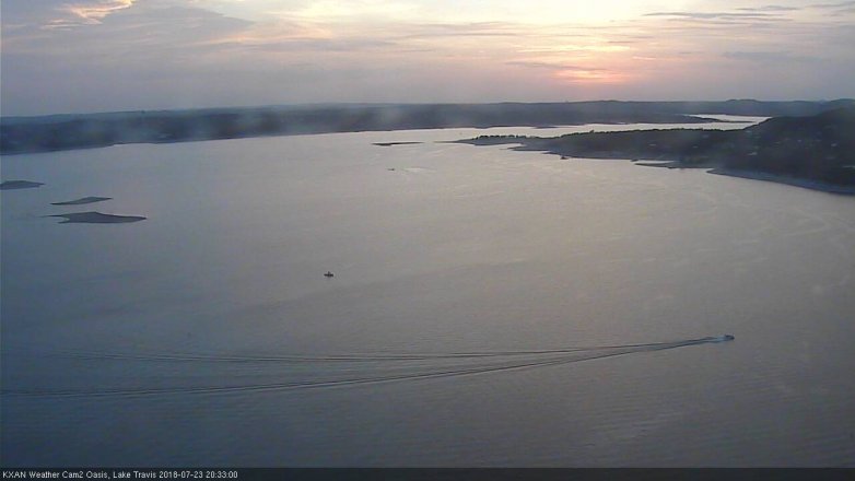 Lake Travis webcam, July 23, 2018 7:35 PM CT