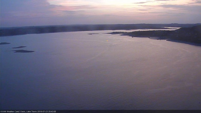 Lake Travis webcam, July 23, 2018 7:45 PM CT