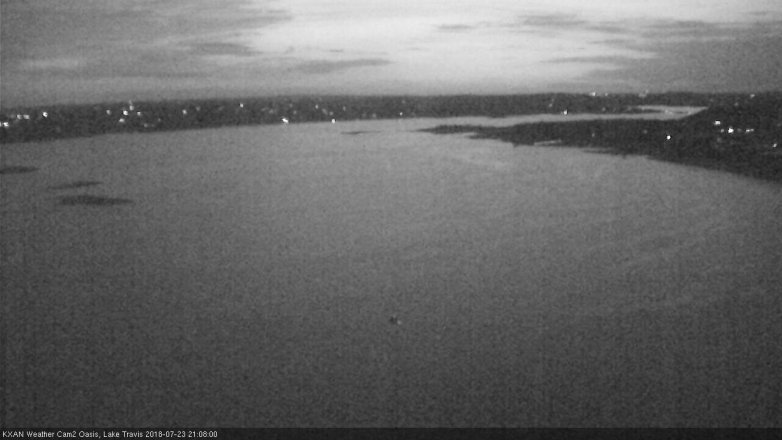 Lake Travis webcam, July 23, 2018 8:10 PM CT