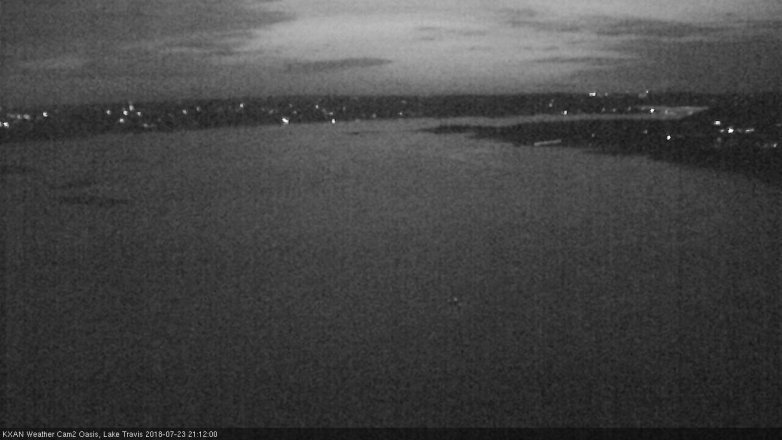 Lake Travis webcam, July 23, 2018 8:15 PM CT