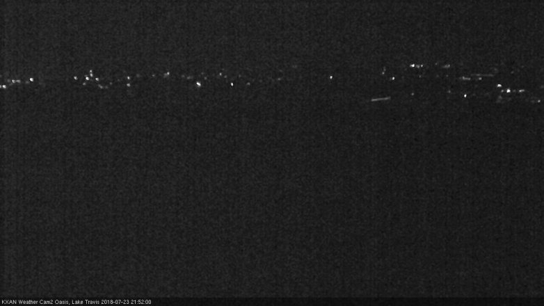 Lake Travis webcam, July 23, 2018 8:55 PM CT