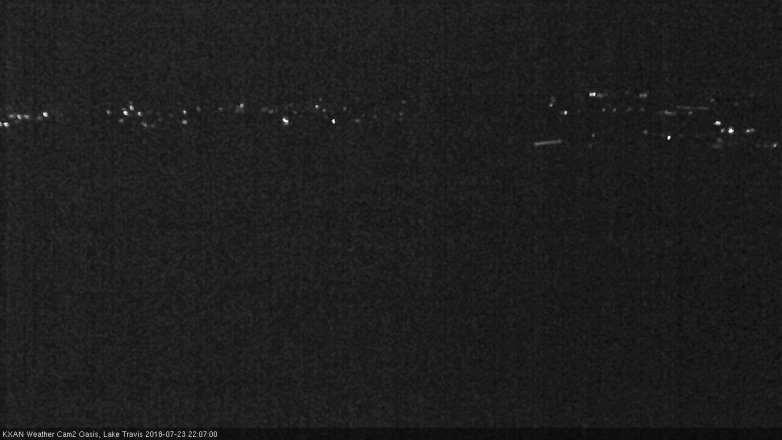 Lake Travis webcam, July 23, 2018 9:10 PM CT