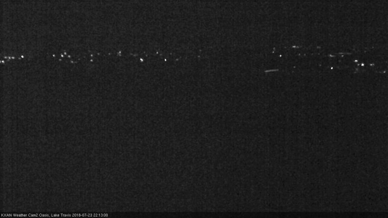 Lake Travis webcam, July 23, 2018 9:15 PM CT