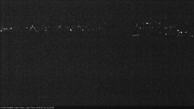 Lake Travis webcam, July 23, 2018 9:25 PM CT