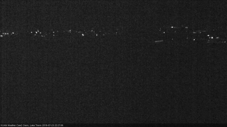 Lake Travis webcam, July 23, 2018 9:30 PM CT