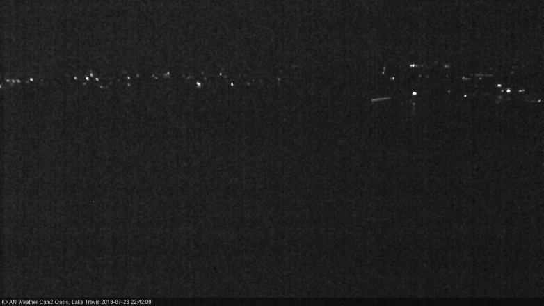 Lake Travis webcam, July 23, 2018 9:45 PM CT