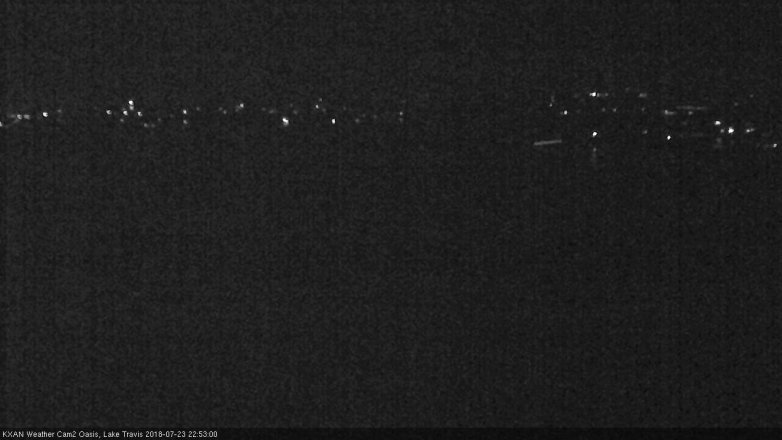 Lake Travis webcam, July 23, 2018 9:55 PM CT