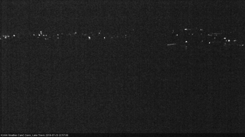 Lake Travis webcam, July 23, 2018 10:00 PM CT