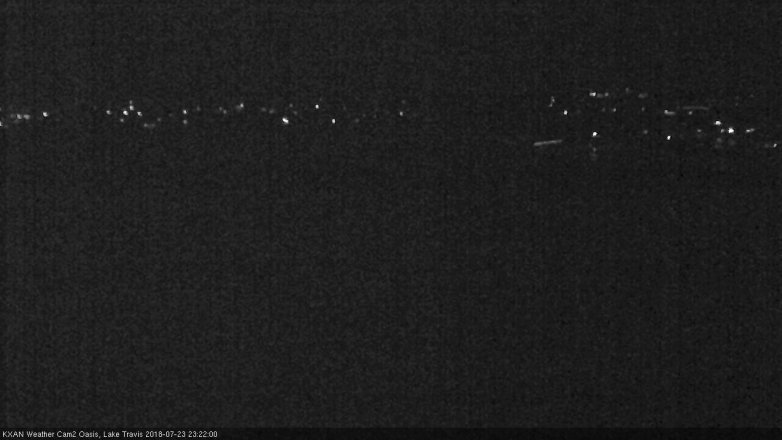 Lake Travis webcam, July 23, 2018 10:25 PM CT