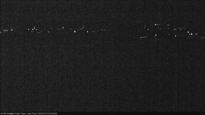 Lake Travis webcam, July 23, 2018 10:45 PM CT