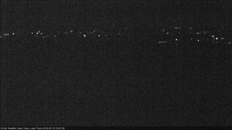Lake Travis webcam, July 23, 2018 10:50 PM CT