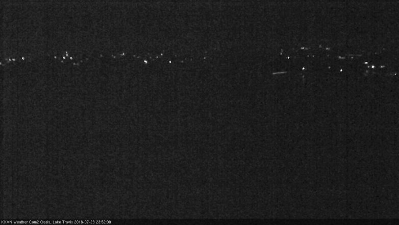 Lake Travis webcam, July 23, 2018 10:55 PM CT