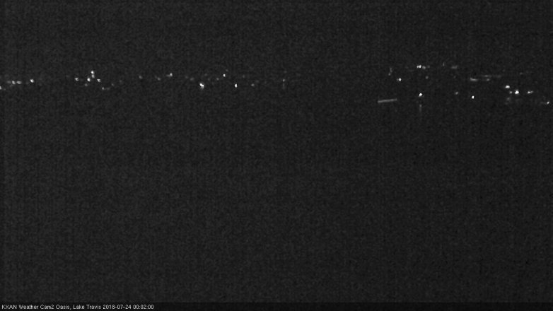Lake Travis webcam, July 23, 2018 11:05 PM CT