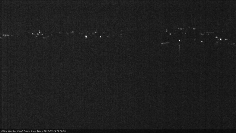 Lake Travis webcam, July 23, 2018 11:10 PM CT