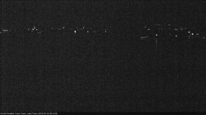 Lake Travis webcam, July 23, 2018 11:15 PM CT