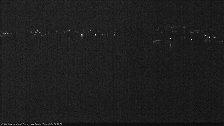 Lake Travis webcam, July 23, 2018 11:25 PM CT