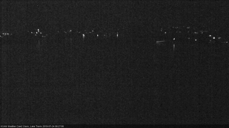 Lake Travis webcam, July 23, 2018 11:30 PM CT