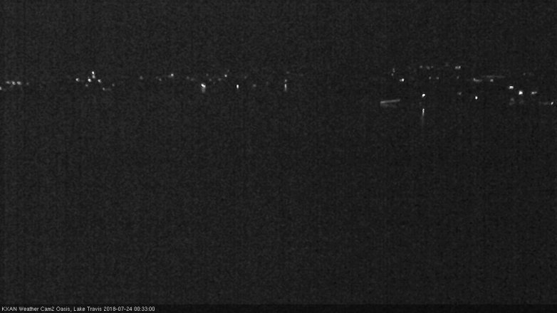 Lake Travis webcam, July 23, 2018 11:35 PM CT