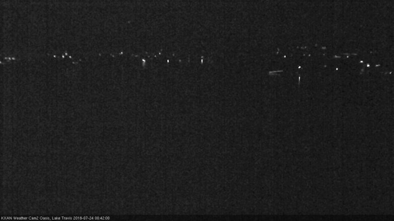 Lake Travis webcam, July 23, 2018 11:45 PM CT