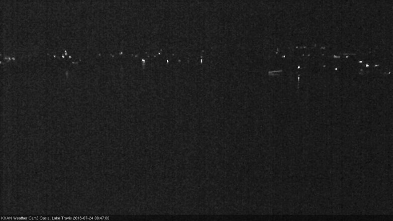 Lake Travis webcam, July 23, 2018 11:50 PM CT