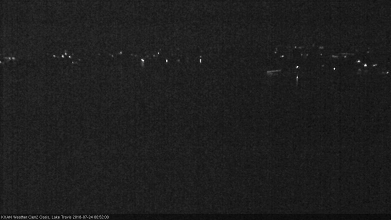 Lake Travis webcam, July 23, 2018 11:55 PM CT