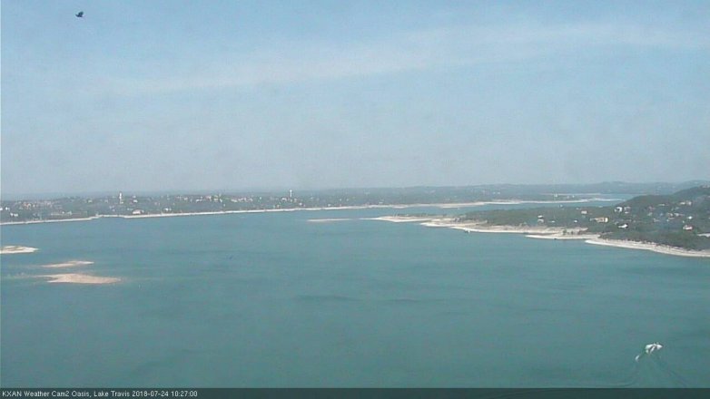 Lake Travis webcam, July 24, 2018 9:30 AM CT