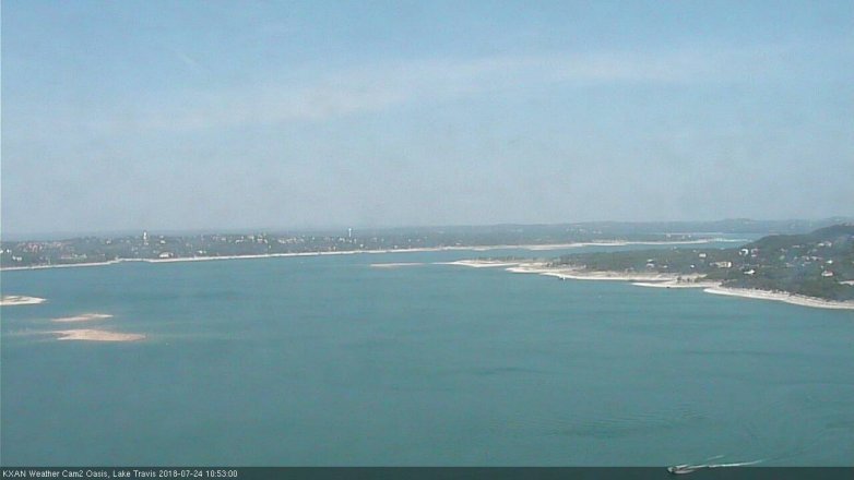 Lake Travis webcam, July 24, 2018 9:55 AM CT