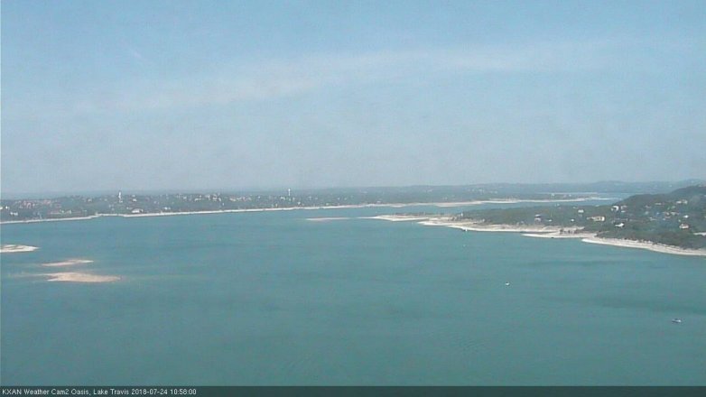 Lake Travis webcam, July 24, 2018 10:00 AM CT