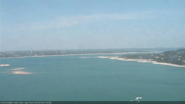 Lake Travis webcam, July 24, 2018 10:05 AM CT