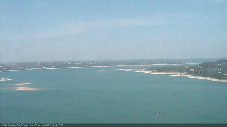 Lake Travis webcam, July 24, 2018 10:15 AM CT
