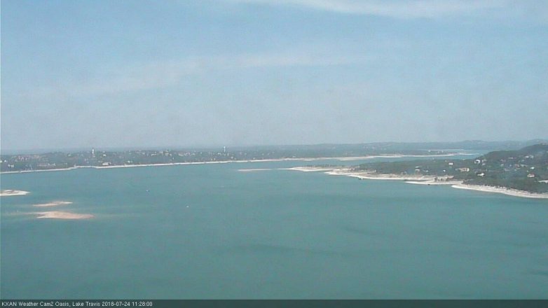 Lake Travis webcam, July 24, 2018 10:30 AM CT