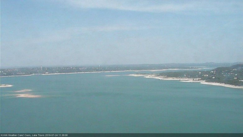 Lake Travis webcam, July 24, 2018 10:40 AM CT